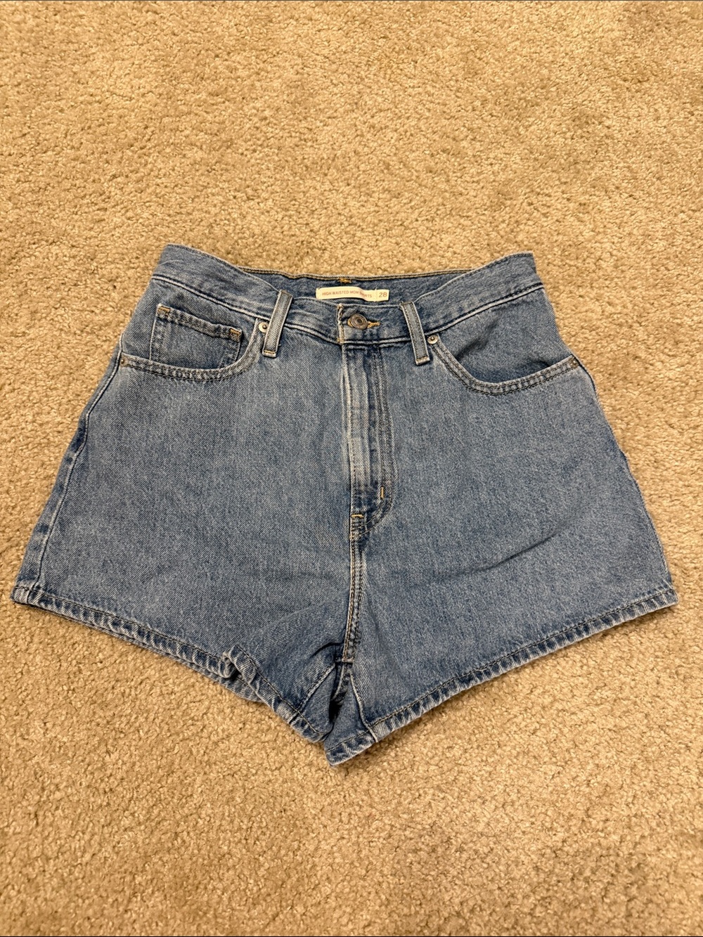 Levi's Light Blue High-Rise Denim Shorts